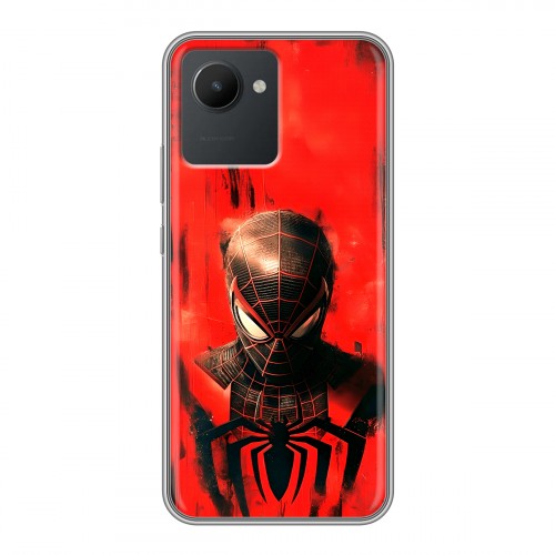 Дизайнерский пластиковый чехол для Realme C30 человек паук spiderman