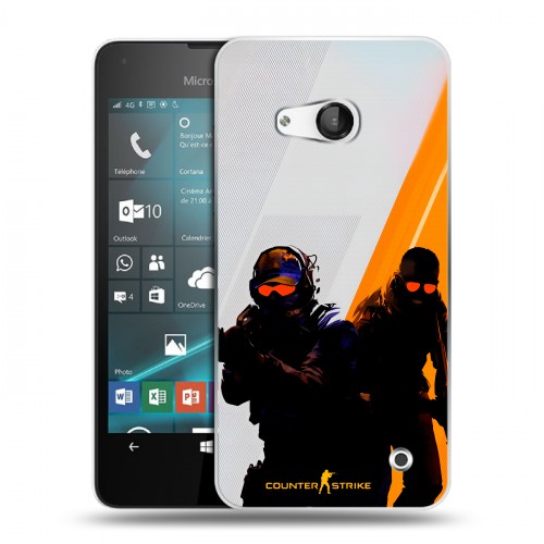 Дизайнерский пластиковый чехол для Microsoft Lumia 550 Контер страйк Counter strike