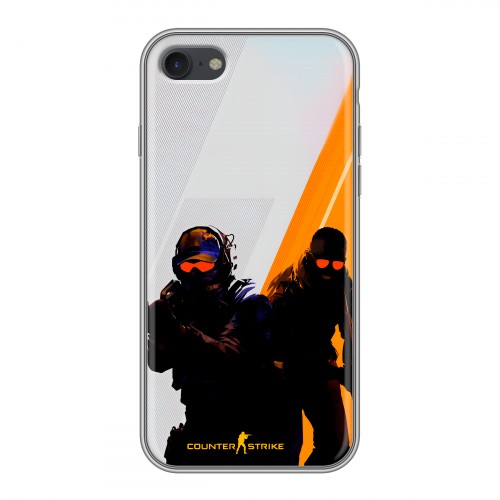 Дизайнерский силиконовый чехол для Iphone 7 Контер страйк Counter strike