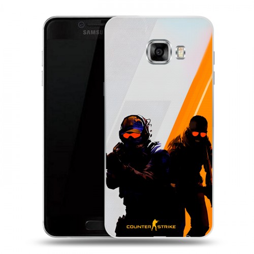 Дизайнерский пластиковый чехол для Samsung Galaxy C5 Контер страйк Counter strike