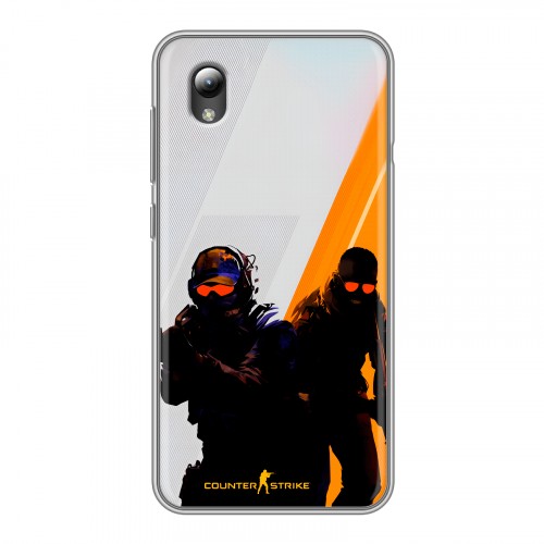 Дизайнерский силиконовый чехол для ZTE Blade A3 (2019) Контер страйк Counter strike