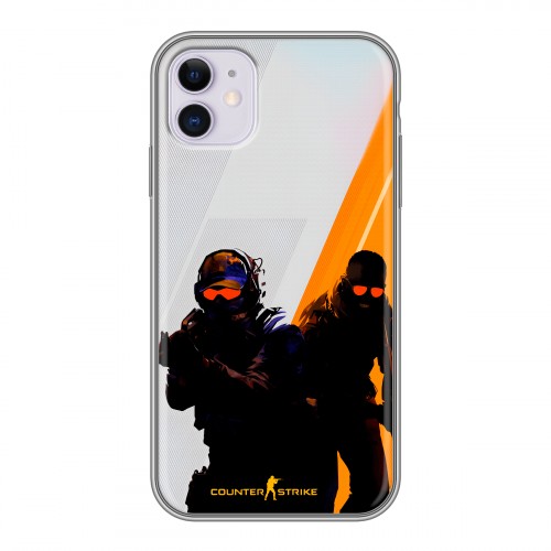 Дизайнерский силиконовый чехол для Iphone 11 Контер страйк Counter strike