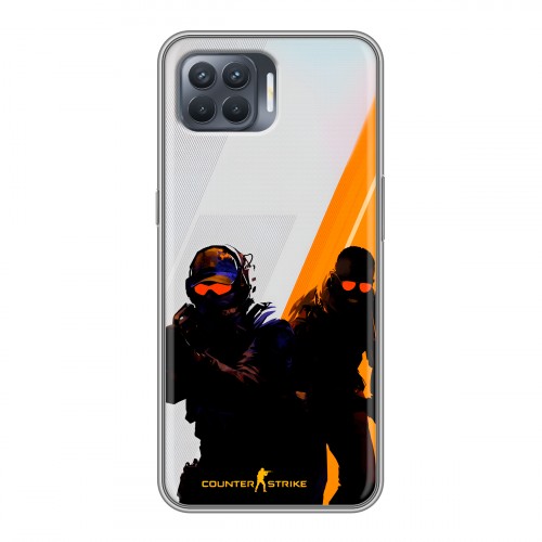Дизайнерский силиконовый чехол для OPPO Reno4 Lite Контер страйк Counter strike