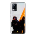 Дизайнерский силиконовый чехол для Vivo V21e Контер страйк Counter strike