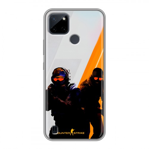 Дизайнерский силиконовый чехол для Realme C21Y Контер страйк Counter strike