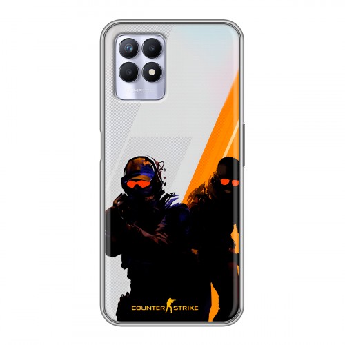 Дизайнерский силиконовый чехол для Realme 8i Контер страйк Counter strike