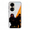 Дизайнерский силиконовый с усиленными углами чехол для Huawei P50 Pro Контер страйк Counter strike