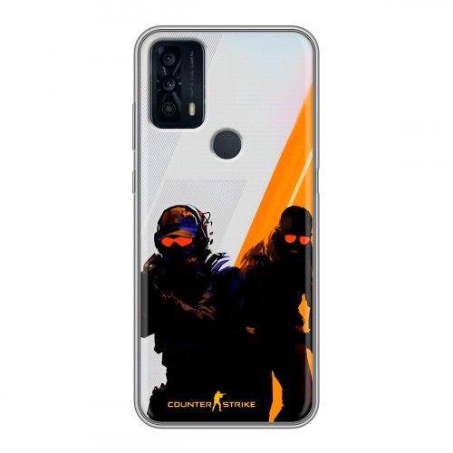 Дизайнерский пластиковый чехол для TCL 20B Контер страйк Counter strike