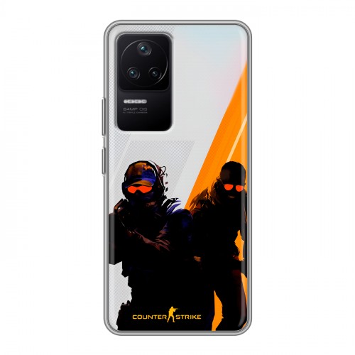 Дизайнерский силиконовый чехол для Xiaomi Poco F4 Контер страйк Counter strike