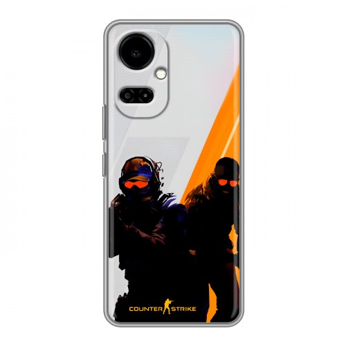 Дизайнерский силиконовый чехол для Tecno Camon 19 Контер страйк Counter strike