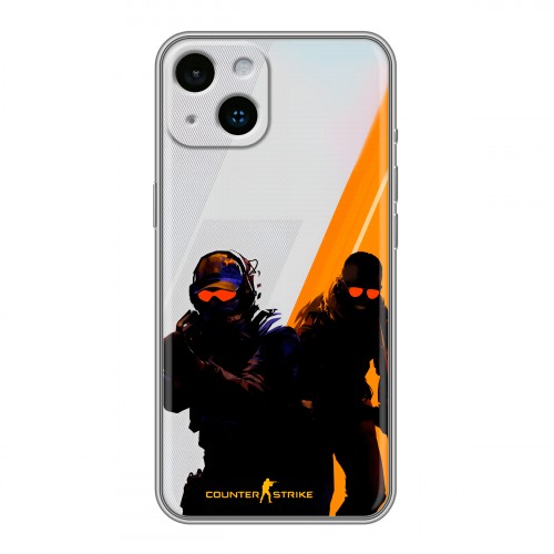 Дизайнерский силиконовый чехол для Iphone 14 Контер страйк Counter strike