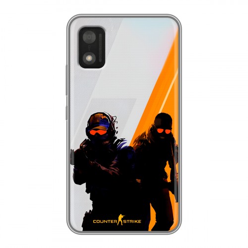 Дизайнерский силиконовый чехол для Itel A17 Контер страйк Counter strike
