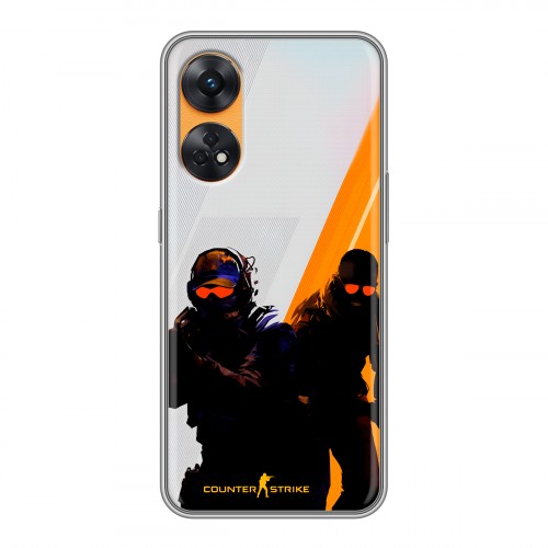 Дизайнерский силиконовый чехол для OPPO Reno8 T Контер страйк Counter strike