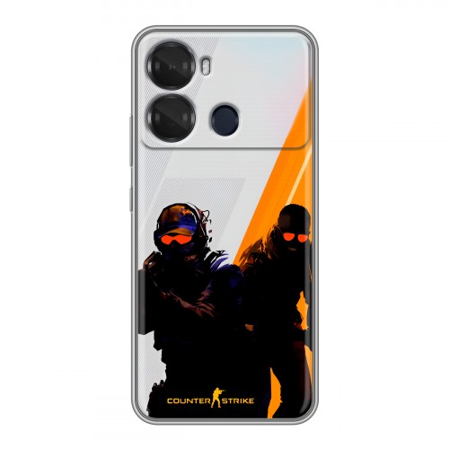Дизайнерский силиконовый чехол для Itel P40 Контер страйк Counter strike