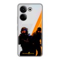 Дизайнерский силиконовый с усиленными углами чехол для Tecno Camon 20 Контер страйк Counter strike