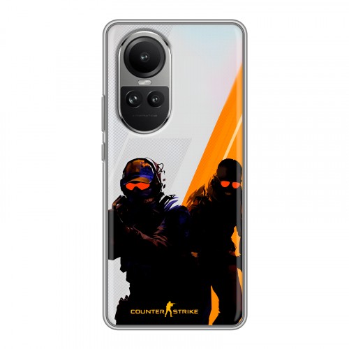 Дизайнерский силиконовый чехол для OPPO Reno10 Контер страйк Counter strike