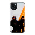 Дизайнерский силиконовый чехол для Iphone 15 Контер страйк Counter strike