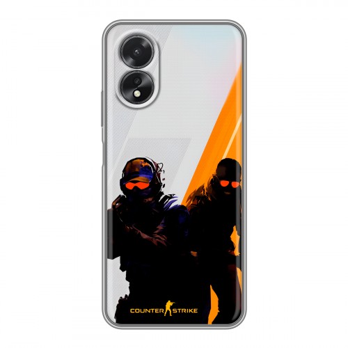 Дизайнерский силиконовый чехол для OPPO A38 4G Контер страйк Counter strike