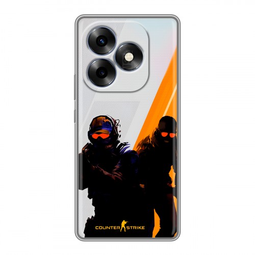 Дизайнерский силиконовый чехол для Itel S23 Plus Контер страйк Counter strike