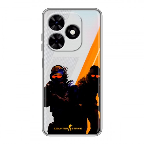 Дизайнерский силиконовый чехол для Tecno Spark Go 2024 Контер страйк Counter strike
