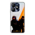 Дизайнерский пластиковый чехол для Itel A70 Контер страйк Counter strike