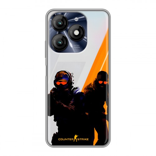Дизайнерский пластиковый чехол для Itel A70 Контер страйк Counter strike