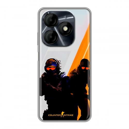 Дизайнерский пластиковый чехол для Itel P55 4G Контер страйк Counter strike