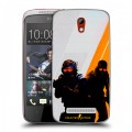 Дизайнерский пластиковый чехол для HTC Desire 500 Контер страйк Counter strike