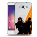 Дизайнерский пластиковый чехол для LG L60 Контер страйк Counter strike