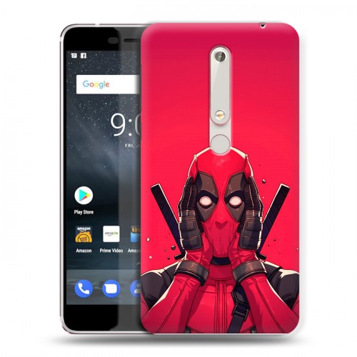 Дизайнерский пластиковый чехол для Nokia 6 (2018) Дедпул Deadpool