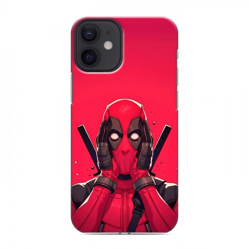 Дизайнерский силиконовый с усиленными углами чехол для Iphone 12 Mini Дедпул Deadpool