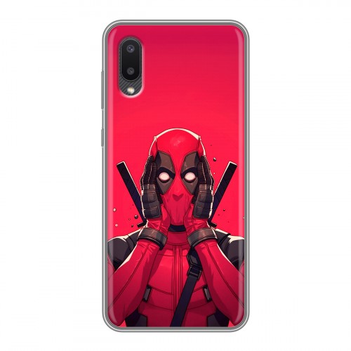 Дизайнерский силиконовый чехол для Samsung Galaxy A02 Дедпул Deadpool