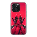 Дизайнерский силиконовый чехол для Iphone 15 Pro Дедпул Deadpool