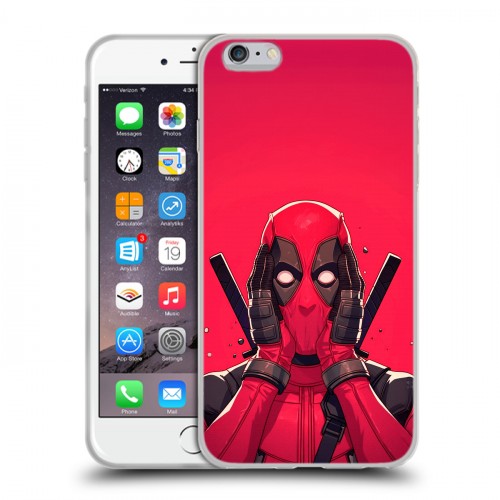 Дизайнерский силиконовый чехол для Iphone 6 Plus/6s Plus Дедпул Deadpool