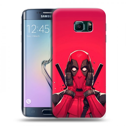 Дизайнерский силиконовый чехол для Samsung Galaxy S6 Edge Дедпул Deadpool