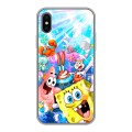 Дизайнерский силиконовый чехол для Iphone x10 спанчбоб спанч боб