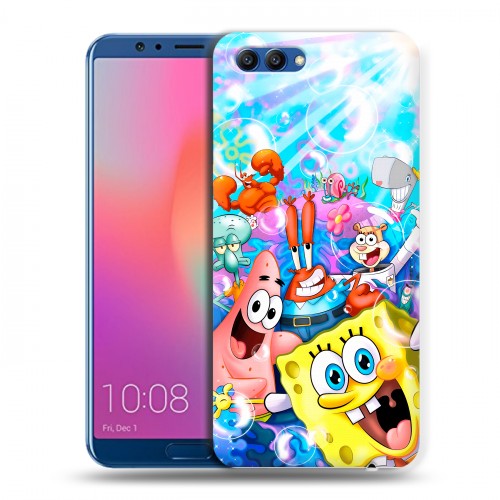Дизайнерский пластиковый чехол для Huawei Honor View 10 спанчбоб спанч боб
