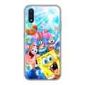 Дизайнерский силиконовый чехол для Samsung Galaxy M01 спанчбоб спанч боб