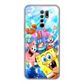 Дизайнерский силиконовый чехол для Xiaomi RedMi 9 спанчбоб спанч боб