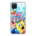 Дизайнерский силиконовый чехол для Samsung Galaxy A12 спанчбоб спанч боб