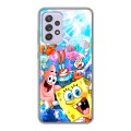 Дизайнерский силиконовый чехол для Samsung Galaxy A52 спанчбоб спанч боб