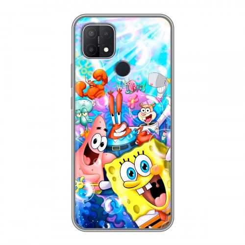 Дизайнерский силиконовый чехол для OPPO A15 спанчбоб спанч боб