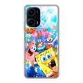 Дизайнерский силиконовый чехол для XIaomi Poco F5 спанчбоб спанч боб