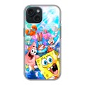 Дизайнерский силиконовый чехол для Iphone 15 спанчбоб спанч боб