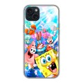 Дизайнерский силиконовый чехол для Iphone 15 Plus спанчбоб спанч боб