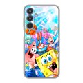 Дизайнерский силиконовый чехол для Samsung Galaxy M35 спанчбоб спанч боб