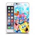 Дизайнерский силиконовый чехол для Iphone 6 Plus/6s Plus спанчбоб спанч боб