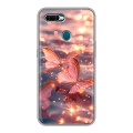 Дизайнерский силиконовый чехол для OPPO AX7 бабочки розовые