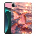 Дизайнерский силиконовый чехол для Xiaomi Pad 5 бабочки розовые