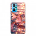 Дизайнерский силиконовый чехол для Realme GT Neo 2 бабочки розовые